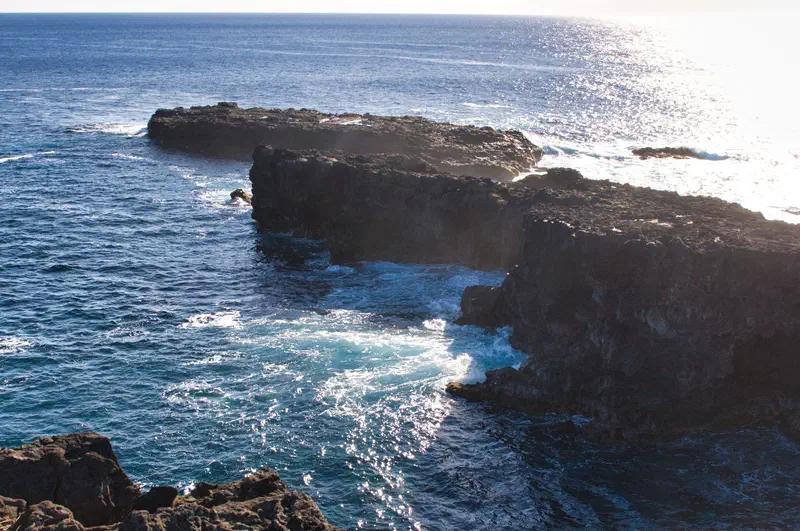 A view of the coast from the cave area.