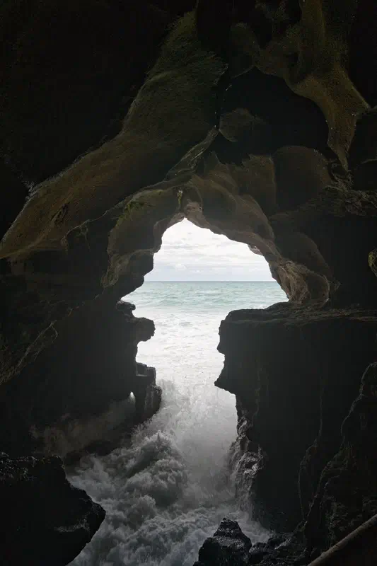 This is a man-made entrance into the cave from the sea.…