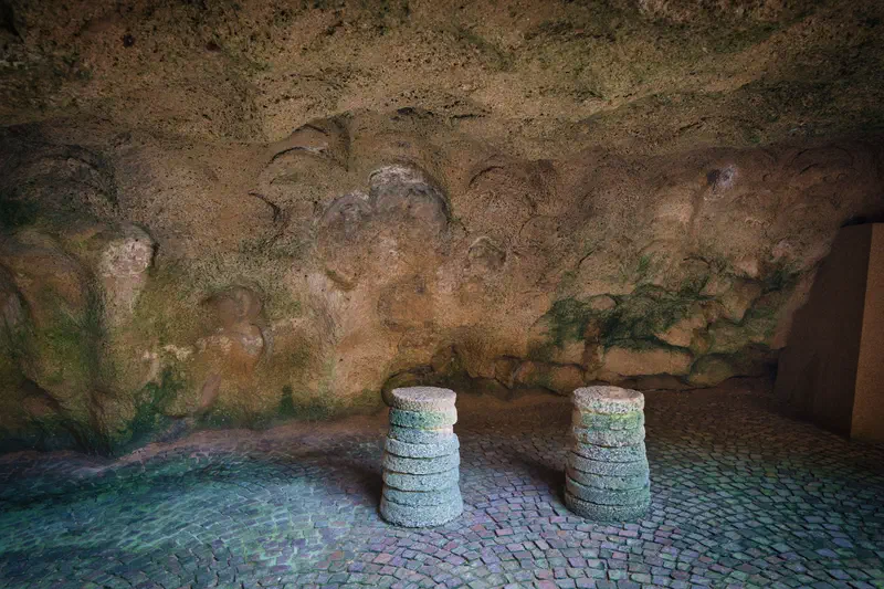 A stack of grinding stones...