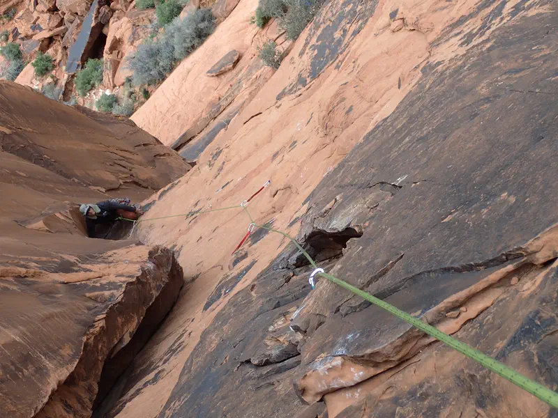 Second day climb. Second pitch.