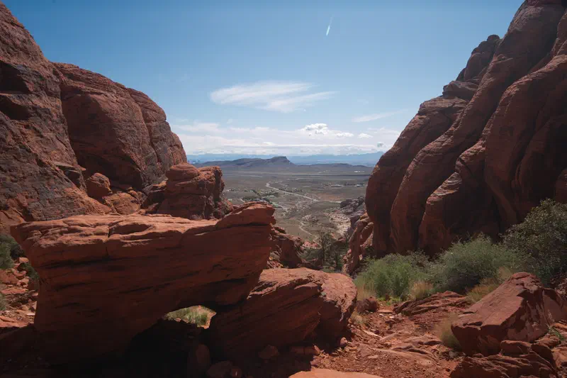 The top of the pass into Red Rocks. Looking back from wher…